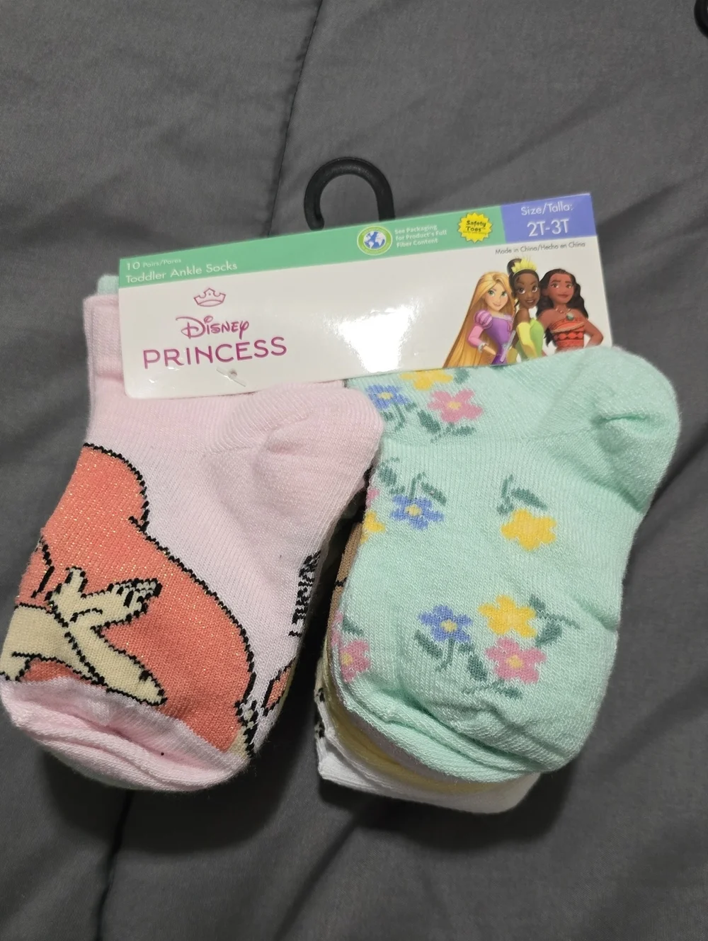 Disney Toddler Ankle Socks - Princess Set
